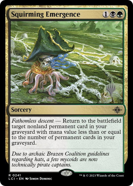 Squirming Emergence trading card from Promo Pack: The Lost Caverns of Ixalan Squirming Emergence - Promo Pack: The Lost Caverns of Ixalan Magic: The Gathering trading card
