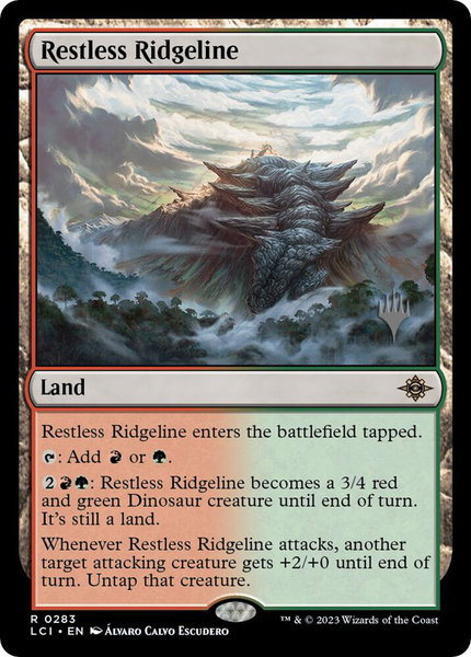 Restless Ridgeline trading card from Promo Pack: The Lost Caverns of Ixalan Restless Ridgeline - Promo Pack: The Lost Caverns of Ixalan Magic: The Gathering trading card