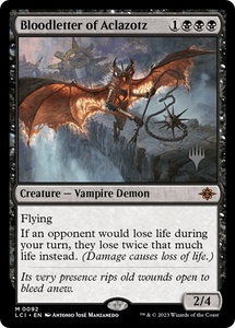 Bloodletter of Aclazotz - Promo Pack: The Lost Caverns of Ixalan (PPLCI) #92p - Mythic Rare Magic: The Gathering Trading Card