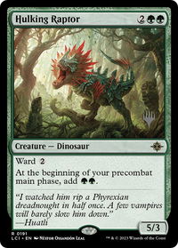 Hulking Raptor - Promo Pack: The Lost Caverns of Ixalan (PPLCI) #191p - Rare Magic: The Gathering Trading Card