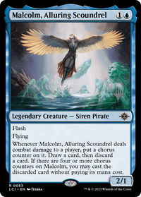 Malcolm, Alluring Scoundrel - Promo Pack: The Lost Caverns of Ixalan (PPLCI) #63p - Rare Magic: The Gathering Trading Card