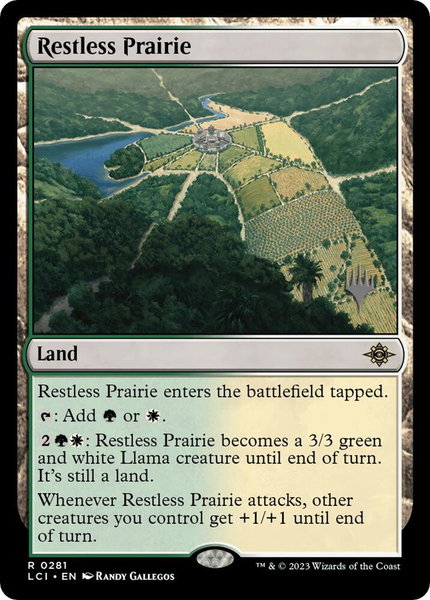 Restless Prairie trading card from Promo Pack: The Lost Caverns of Ixalan Restless Prairie - Promo Pack: The Lost Caverns of Ixalan Magic: The Gathering trading card