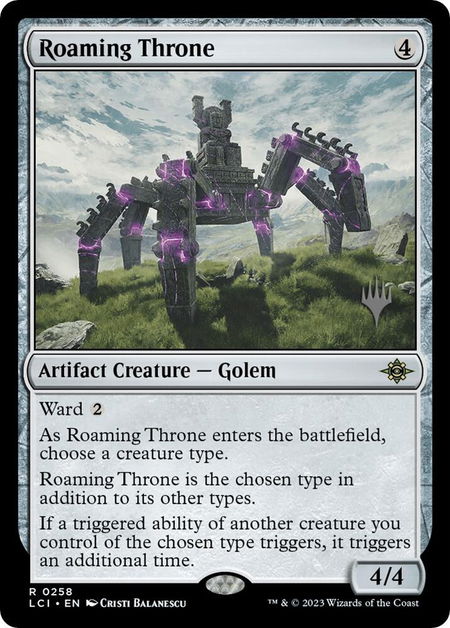 Roaming Throne trading card from Promo Pack: The Lost Caverns of Ixalan Roaming Throne - Promo Pack: The Lost Caverns of Ixalan Magic: The Gathering trading card