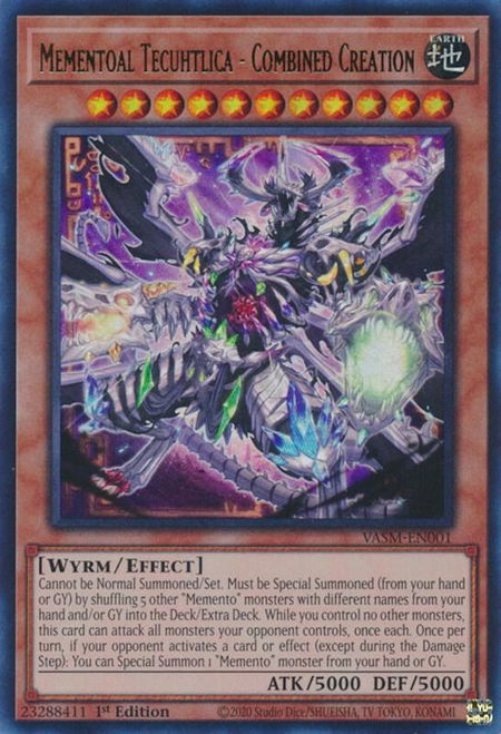 Mementoal Tecuhtlica - Combined Creation - Valiant Smashers YuGiOh trading card