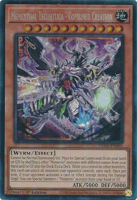 Mementoal Tecuhtlica - Combined Creation (CR) - Valiant Smashers YuGiOh trading card