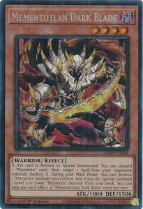 Mementotlan Dark Blade (CR) - Valiant Smashers (VASM) #VASM-EN004 - Collector's Rare YuGiOh Trading Card