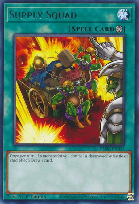 Supply Squad trading card from Valiant Smashers Supply Squad - Valiant Smashers YuGiOh trading card