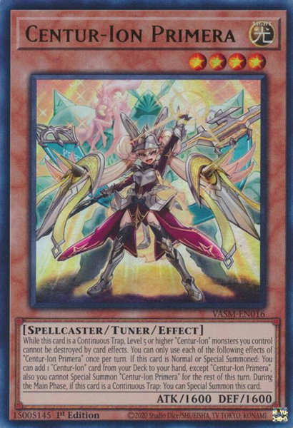 Centur-Ion Primera trading card from Valiant Smashers Centur-Ion Primera - Valiant Smashers YuGiOh trading card