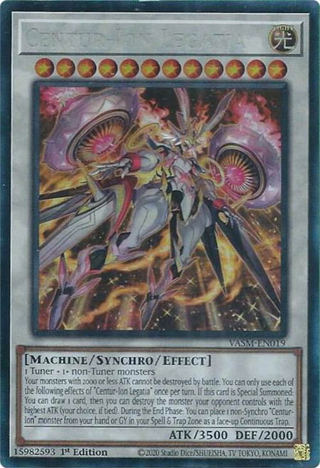 Centur-Ion Legatia (CR) trading card from Valiant Smashers Centur-Ion Legatia (CR) - Valiant Smashers YuGiOh trading card