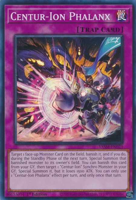 Centur-Ion Phalanx trading card from Valiant Smashers Centur-Ion Phalanx - Valiant Smashers YuGiOh trading card
