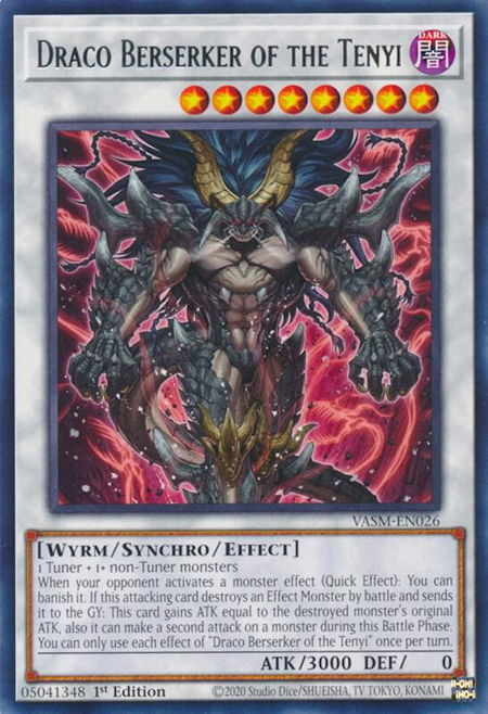 Draco Berserker of the Tenyi - Valiant Smashers YuGiOh trading card