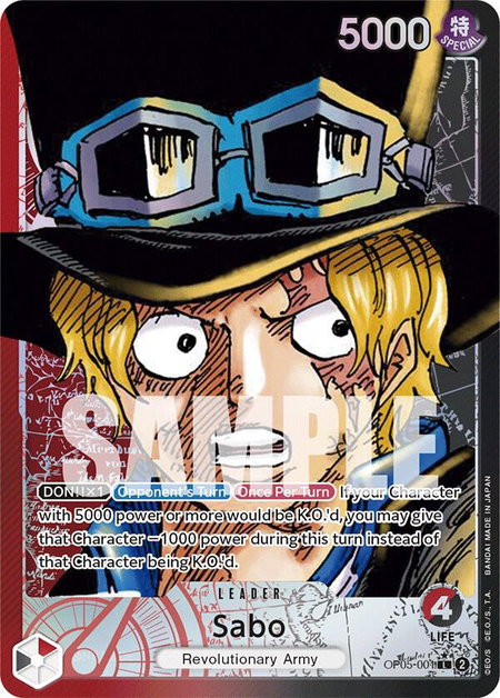 Sabo (001) (Alternate Art) - Awakening of the New Era One Piece trading card