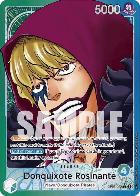 Donquixote Rosinante (022) (Alternate Art) trading card from Awakening of the New Era Donquixote Rosinante (022) (Alternate Art) - Awakening of the New Era One Piece trading card