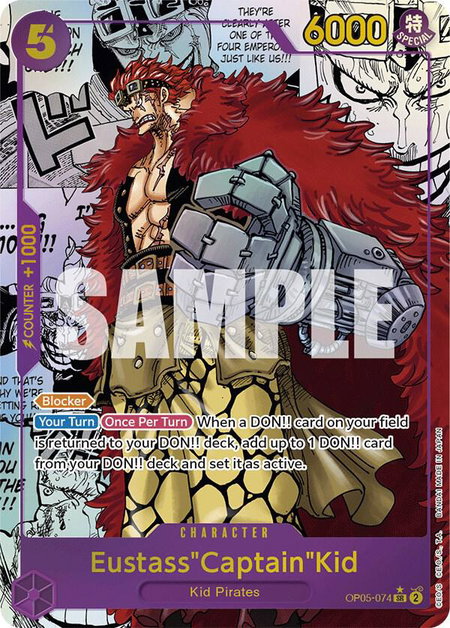 Eustass"Captain"Kid (Alternate Art) (Manga) - Awakening of the New Era One Piece trading card
