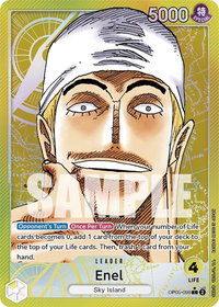 Enel (098) (Alternate Art) - Awakening of the New Era (OP05) #OP05-098 - Leader One Piece Trading Card