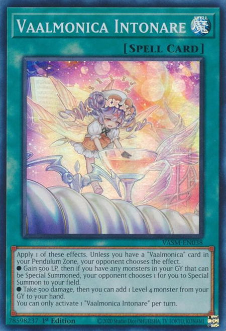 Vaalmonica Intonare - Valiant Smashers YuGiOh trading card