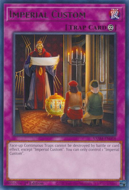 Imperial Custom trading card from Valiant Smashers Imperial Custom - Valiant Smashers YuGiOh trading card
