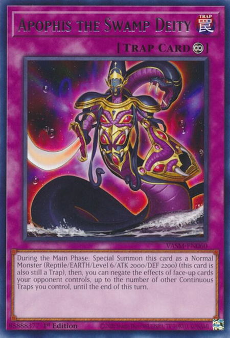 Apophis the Swamp Deity - Valiant Smashers YuGiOh trading card