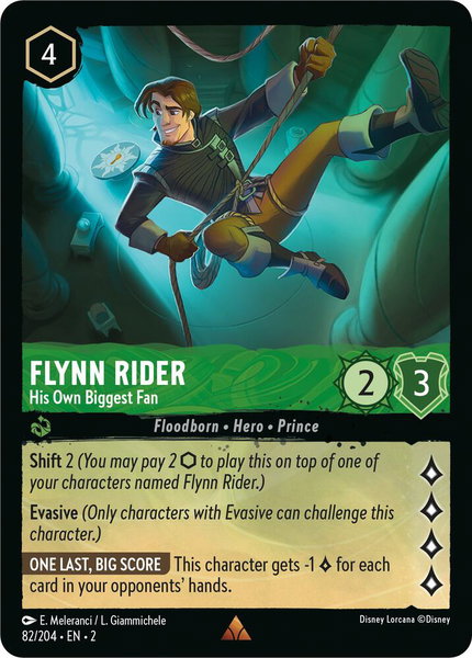 Flynn Rider - His Own Biggest Fan - Rise of the Floodborn Disney Lorcana trading card