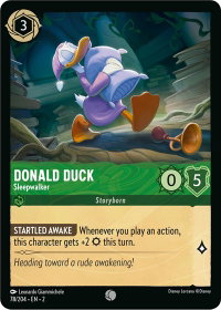 Donald Duck - Sleepwalker - Rise of the Floodborn (2) #78/204 - Common Disney Lorcana Trading Card