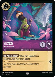Kuzco - Wanted Llama - Rise of the Floodborn (2) #45/204 - Common Disney Lorcana Trading Card