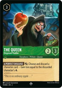 The Queen - Disguised Peddler - Rise of the Floodborn (2) #93/204 - Super Rare Disney Lorcana Trading Card