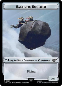 Ballistic Boulder // Food (0022) Double-Sided Token (Surge Foil) - Universes Beyond: The Lord of the Rings: Tales of Middle-earth (LTR) #21 // 22 - Token Magic: The Gathering Trading Card