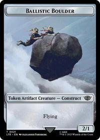 Ballistic Boulder // Food (0023) Double-Sided Token (Surge Foil) - Universes Beyond: The Lord of the Rings: Tales of Middle-earth (LTR) #21 // 23 - Token Magic: The Gathering Trading Card