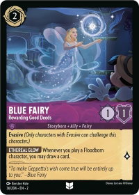 Blue Fairy - Rewarding Good Deeds - Rise of the Floodborn (2) #36/204 - Uncommon Disney Lorcana Trading Card