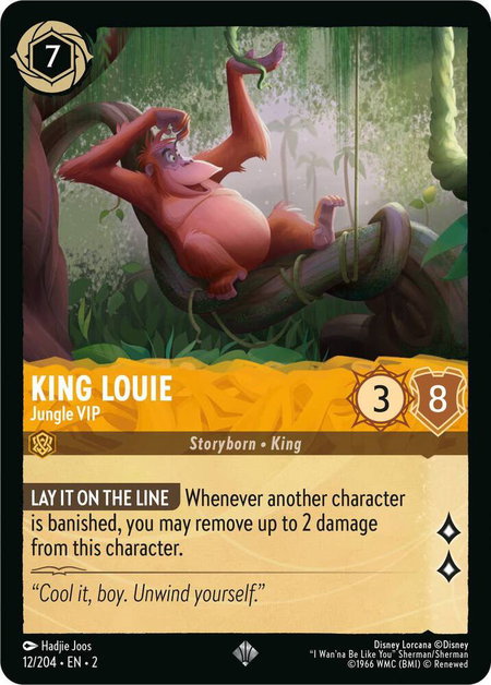 King Louie - Jungle VIP - Rise of the Floodborn Disney Lorcana trading card