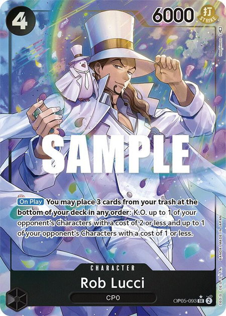 Rob Lucci (093) (Alternate Art) - Awakening of the New Era One Piece trading card