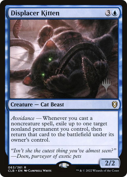 Displacer Kitten trading card from Promo Pack: The Lost Caverns of Ixalan Displacer Kitten - Promo Pack: The Lost Caverns of Ixalan Magic: The Gathering trading card