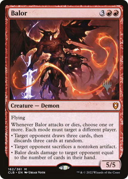 Balor trading card from Promo Pack: The Lost Caverns of Ixalan Balor - Promo Pack: The Lost Caverns of Ixalan Magic: The Gathering trading card