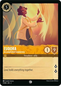 Eudora - Accomplished Seamstress - Rise of the Floodborn (2) #7/204 - Common Disney Lorcana Trading Card