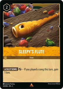 Sleepy's Flute - Rise of the Floodborn (2) #34/204 - Rare Disney Lorcana Trading Card
