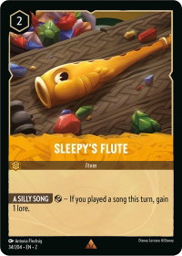 Sleepy's Flute - Rise of the Floodborn (2) #34/204 - Rare Disney Lorcana Trading Card