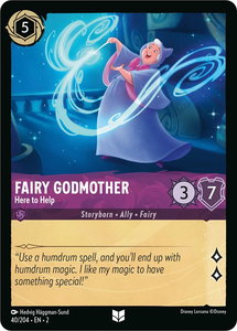 Fairy Godmother - Here to Help - Rise of the Floodborn (2) #40/204 - Uncommon Disney Lorcana Trading Card