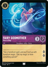 Fairy Godmother - Here to Help - Rise of the Floodborn (2) #40/204 - Uncommon Disney Lorcana Trading Card