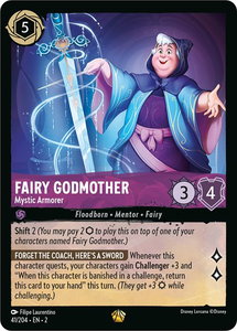 Fairy Godmother - Mystic Armorer - Rise of the Floodborn (2) #41/204 - Legendary Disney Lorcana Trading Card