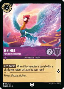 HeiHei - Persistent Presence - Rise of the Floodborn (2) #43/204 - Uncommon Disney Lorcana Trading Card
