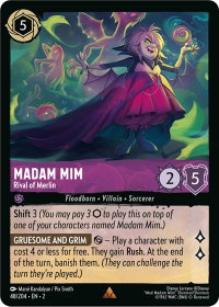 Madam Mim - Rival of Merlin - Rise of the Floodborn (2) #48/204 - Rare Disney Lorcana Trading Card
