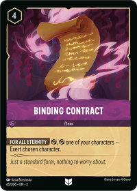 Binding Contract - Rise of the Floodborn (2) #65/204 - Uncommon Disney Lorcana Trading Card
