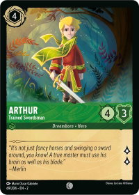 Arthur - Trained Swordsman - Rise of the Floodborn (2) #69/204 - Common Disney Lorcana Trading Card