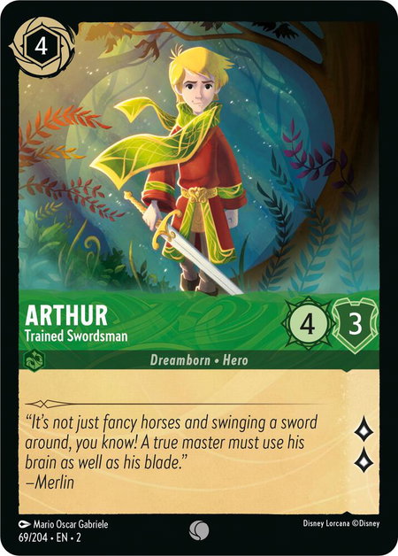 Arthur - Trained Swordsman - Rise of the Floodborn Disney Lorcana trading card