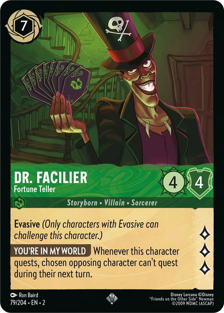 Dr. Facilier - Fortune Teller - Rise of the Floodborn Disney Lorcana trading card