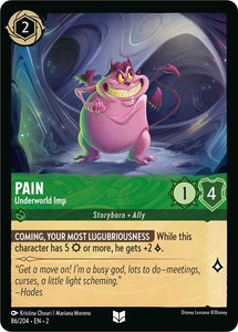 Pain - Underworld Imp - Rise of the Floodborn (2) #86/204 - Uncommon Disney Lorcana Trading Card