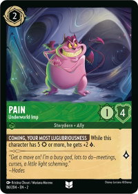 Pain - Underworld Imp - Rise of the Floodborn (2) #86/204 - Uncommon Disney Lorcana Trading Card