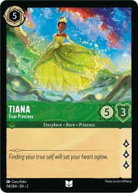 Tiana - True Princess - Rise of the Floodborn (2) #94/204 - Uncommon Disney Lorcana Trading Card