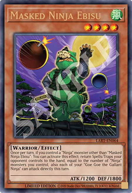 Masked Ninja Ebisu - The Lost Art Promotion YuGiOh trading card