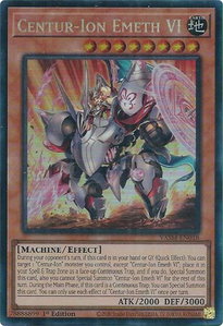 Centur-Ion Emeth VI (CR) - Valiant Smashers (VASM) #VASM-EN018 - Collector's Rare YuGiOh Trading Card